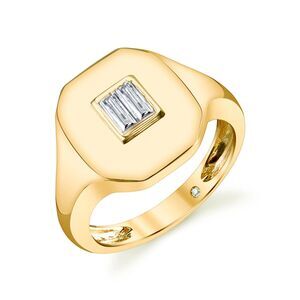 SHAY Diamond‎ Baguette Pinky Ring Yellow Gold/Diamond